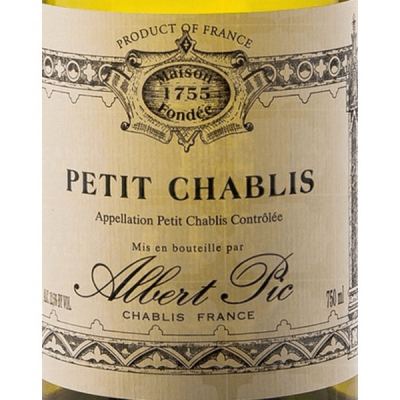 Albert Pic Petit Chablis 2023 (6x75cl)