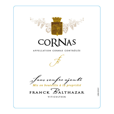 Franck Balthazar Cornas Sans Soufre Ajoute 2018 (1x75cl)
