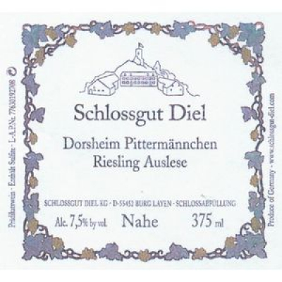 Schlossgut Diel Dorsheimer Pittermannchen Riesling Auslese Auktion 2013 (6x75cl)