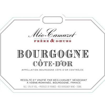 Meo-Camuzet Frere et Soeurs Bourgogne Cote d’Or Hemisphere Nord 2019 (6x75cl)