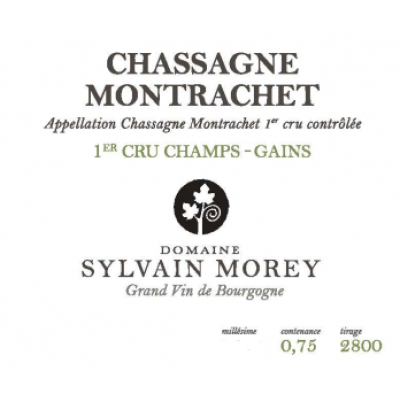 Sylvain Morey Chassagne-Montrachet 1er Cru Les Champs Gain Blanc 2022 (6x75cl)