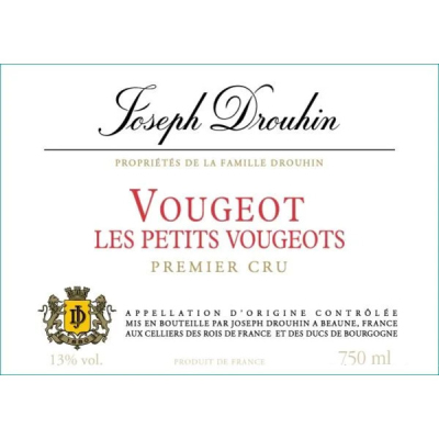 Joseph Drouhin Vougeot 1er Cru Les Petits Vougeots 2018 (6x75cl)