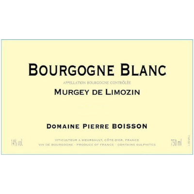 Pierre Boisson Bourgogne Blanc Murgey de Limozin 2020 (12x75cl)