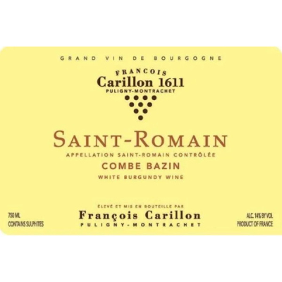 Francois Carillon Saint-Romain Combe Bazin 2022 (6x75cl)