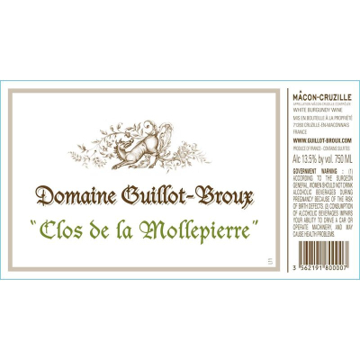 Guillot-Broux Macon Cruzille Le Clos de la Mollepierre 2020 (12x75cl)