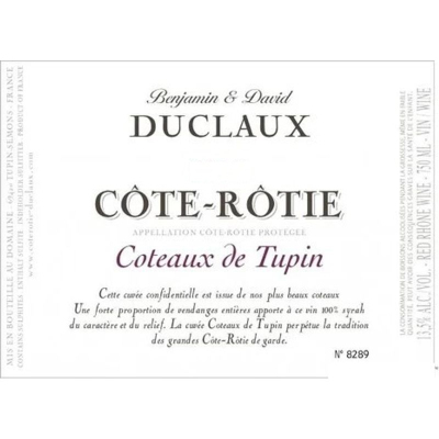 Duclaux Cote Rotie Coteaux de Tupin 2018 (3x75cl)