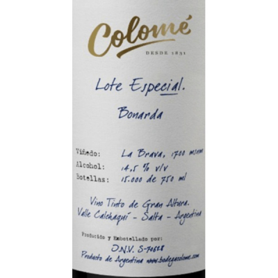 Colome, Lote Especial Bonarda, Salta 2023 (6x75cl)
