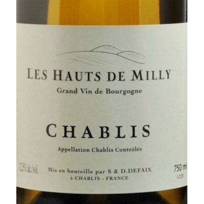 Les Hauts de Milly, Chablis 2023 (12x75cl)