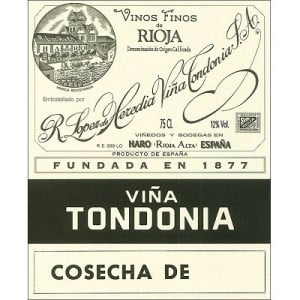 Lopez de Heredia Vina Tondonia Rioja Reserva 2009 (6x75cl)