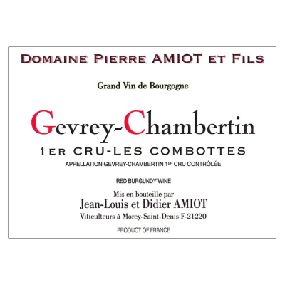 Pierre Amiot Gevrey Chambertin 1er Cru Aux Combottes 2019 (6x75cl)