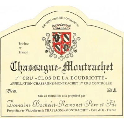Bachelet Ramonet Chassagne-Montrachet 1er Cru Boudriotte Rouge 2022 (6x75cl)