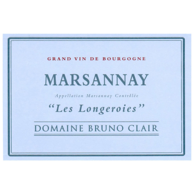 Bruno Clair Marsannay Les Longeroies 2022 (12x37.5cl)