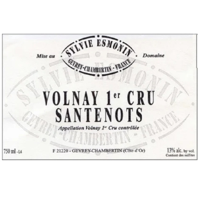 Sylvie Esmonin Volnay 1er Cru Les Santenots 2017 (1x75cl)