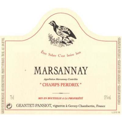 Geantet Pansiot Marsannay Champs Perdrix 2018 (12x75cl)