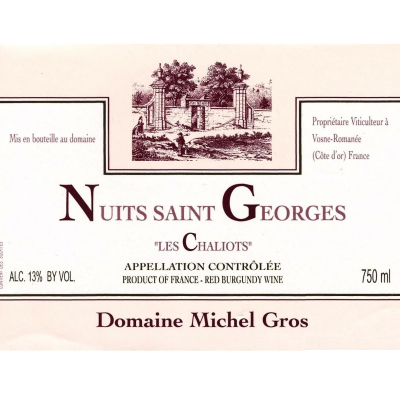 Michel Gros Nuits-Saint-Georges 1er Cru Chaillots 2020 (12x75cl)
