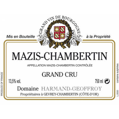Harmand-Geoffroy Mazis-Chambertin Grand Cru 2005 (12x75cl)