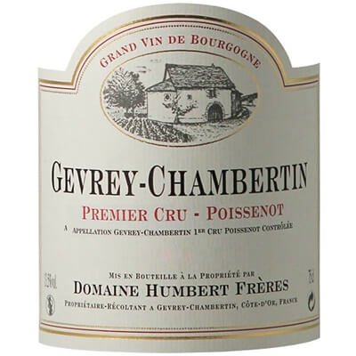 Humbert Freres Gevrey-Chambertin 1er Cru Poissenot 2012 (1x300cl)