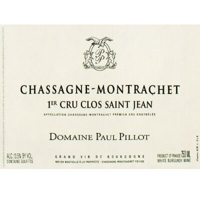 Paul Pillot Chassagne-Montrachet 1er Cru Clos Saint-Jean Rouge 2021 (6x75cl)
