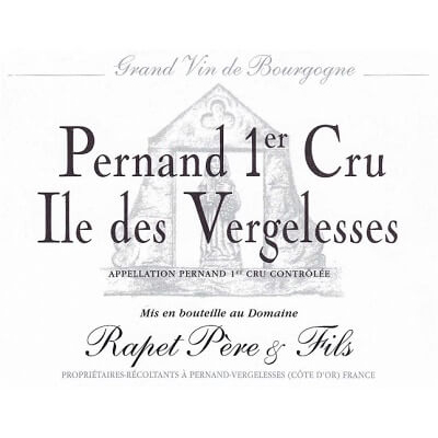 Rapet Pere & Fils Pernand-Vergelesses 1er Cru Ile des Vergelesses Rouge 2021 (6x75cl)