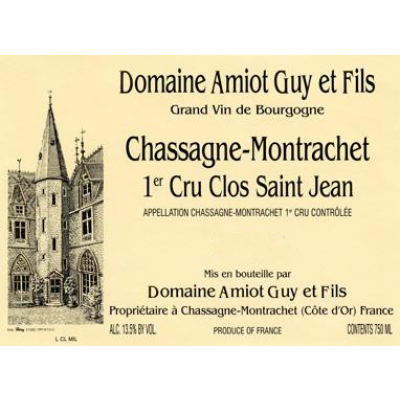 Guy Amiot Chassagne-Montrachet 1er Cru Clos Saint Jean Blanc 2019 (6x75cl)