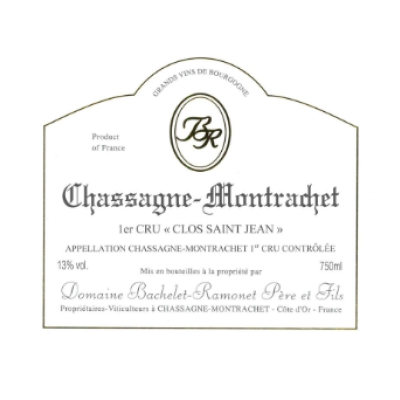 Bachelet Ramonet Chassagne-Montrachet 1er Cru Clos Saint Jean Blanc 2022 (6x75cl)