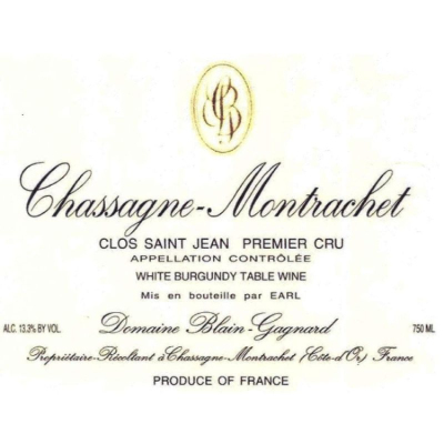 Jean-Marc Blain-Gagnard Chassagne Montrachet 1er Cru Clos Saint Jean Blanc 2016 (12x75cl)