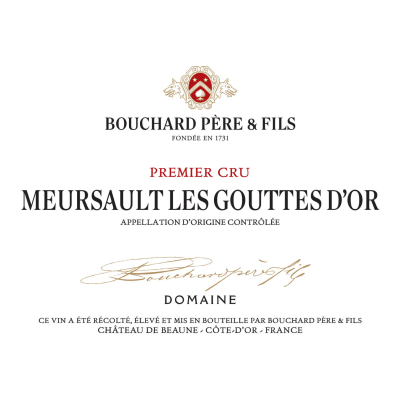 Bouchard Pere & Fils Meursault 1er Cru Les Gouttes d'Or 2021 (6x75cl)