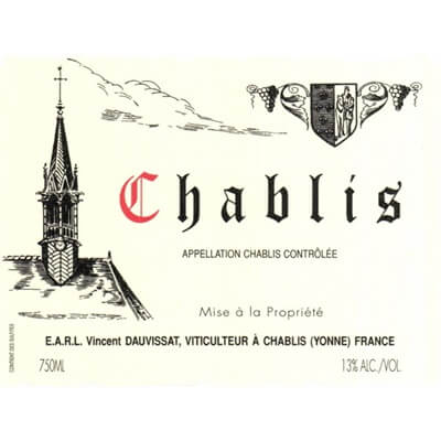 Vincent Dauvissat Chablis 2020 (12x75cl)