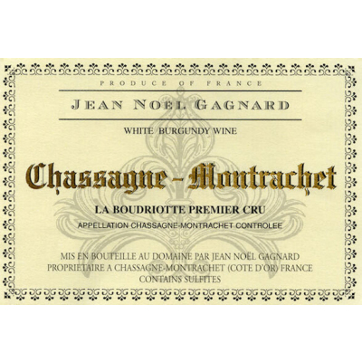 Jean Noel Gagnard Chassagne-Montrachet Blanc 1er Cru La Boudriotte  2019 (6x75cl)