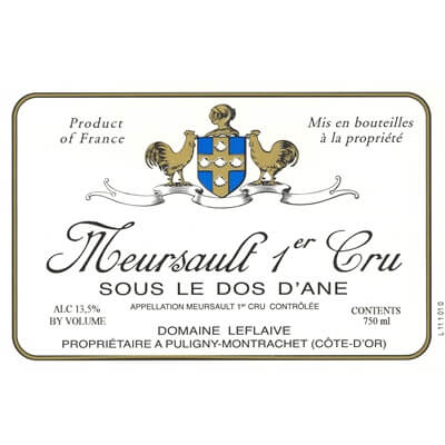 Leflaive Meursault 1er Cru Sous le Dos d'Ane 2009 (6x150cl)