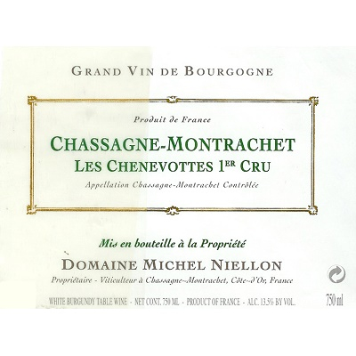 Michel Niellon Chassagne-Montrachet 1er Cru Les Chenevottes 2015 (6x75cl)