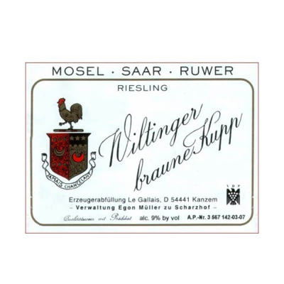 Egon Muller Wiltinger Braune Kupp Riesling Auslese 2022 (1x75cl)
