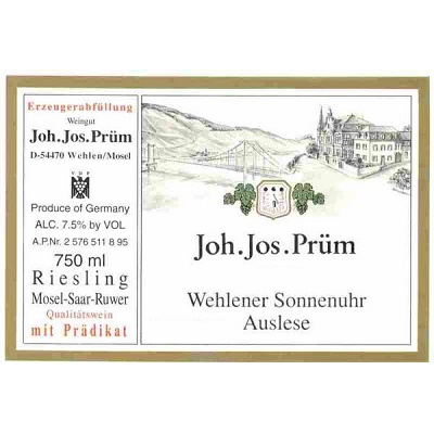 Joh. Jos. Prum Wehlener Sonnenuhr Riesling Auslese Goldkapsel 2019 (6x75cl)