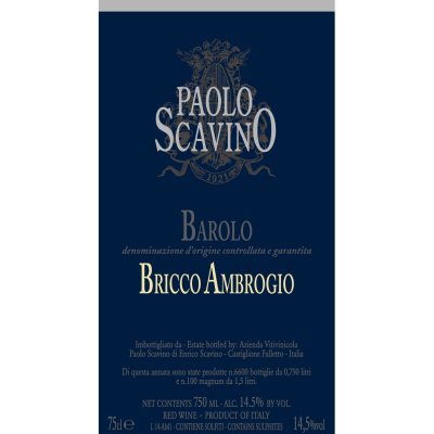 Paolo Scavino Barolo Bricco Ambrogio 2017 (6x75cl)