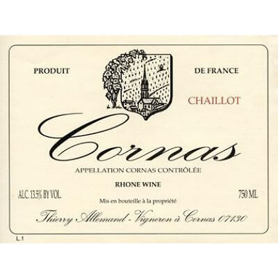 Thierry Allemand Cornas Les Chaillots 2012 (6x75cl)