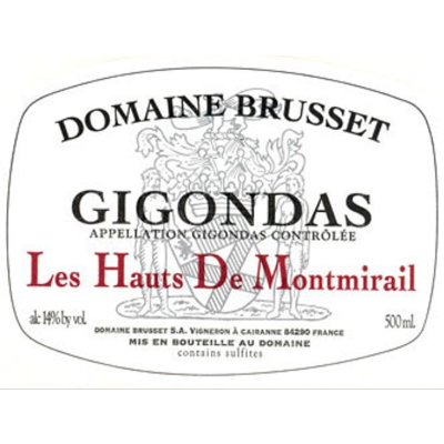 Brusset Gigondas Les Hauts de Montmirail 1998 (6x75cl)
