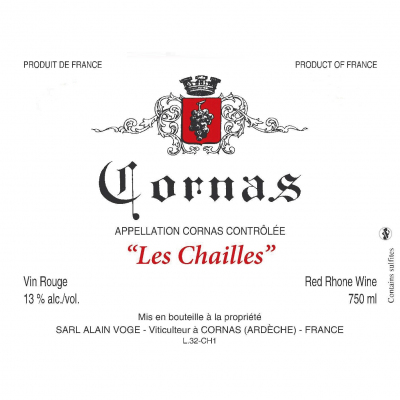 Alain Voge Cornas Les Chailles 2016 (12x75cl)