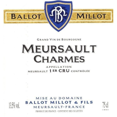 Ballot Millot Meursault 1er Cru Charmes 2018 (6x75cl)