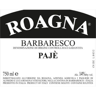 Roagna Barbaresco Paje 2018 (6x75cl)