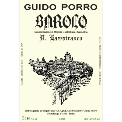 Guido Porro Barolo Lazzairasco 2018 (6x75cl)