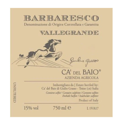Ca del Baio Barbaresco Valgrande 2021 (6x75cl)
