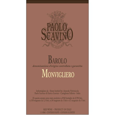 Paolo Scavino Barolo Monvigliero 2018 (6x75cl)