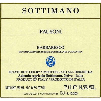 Sottimano Barbaresco Fausoni 2020 (6x75cl)