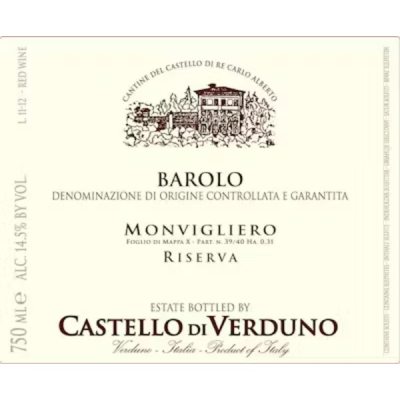 Castello Verduno Barolo Monvigliero Riserva 2011 (1x75cl)