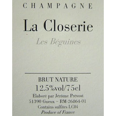 Jerome Prevost La Closerie Les Beguines 2018 (6x75cl)