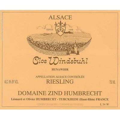 Zind Humbrecht Riesling Clos Windsbuhl 2018 (6x75cl)