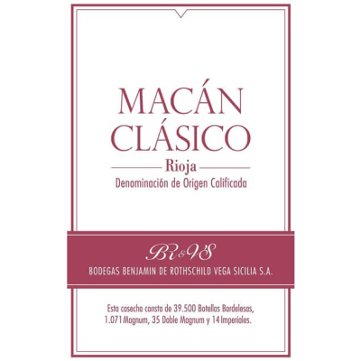 Vega Sicilia Macan Classico 2021 (1x150cl)