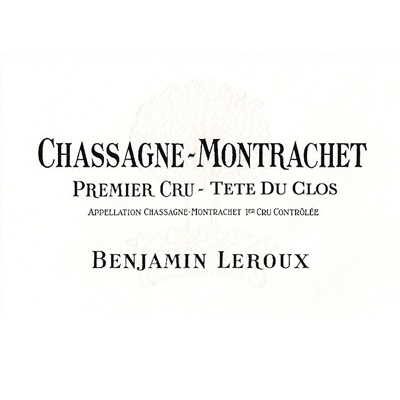 Benjamin Leroux Chassagne-Montrachet 1er Cru Tete du Clos Blanc 2017 (6x75cl)
