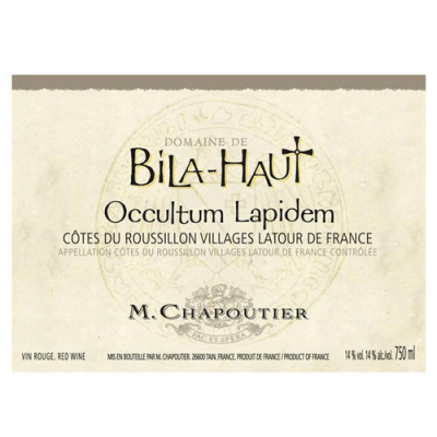 Chapoutier Bila-Haut Cotes-du-Rousillon Latour de France Occultum Lapidem 2018 (6x75cl)