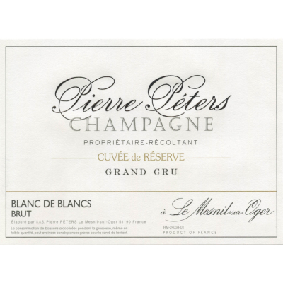 Pierre Peters Cuvee de Reserve Blanc de Blancs Grand Cru NV (6x75cl)